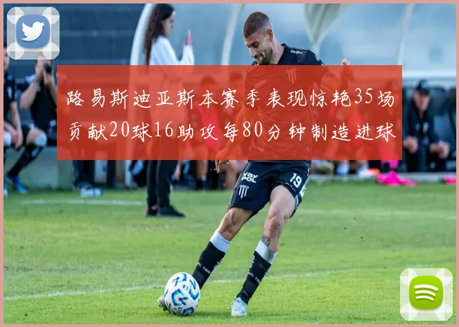 路易斯迪亚斯本赛季表现惊艳35场贡献20球16助攻每80分钟制造进球